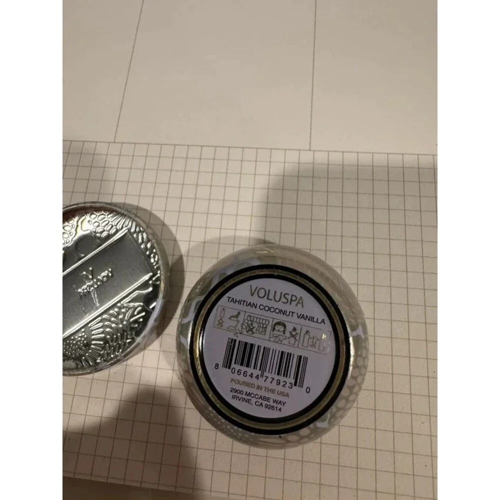 Voluspa Tahitian Coconut Vanilla Mini Tin Candle